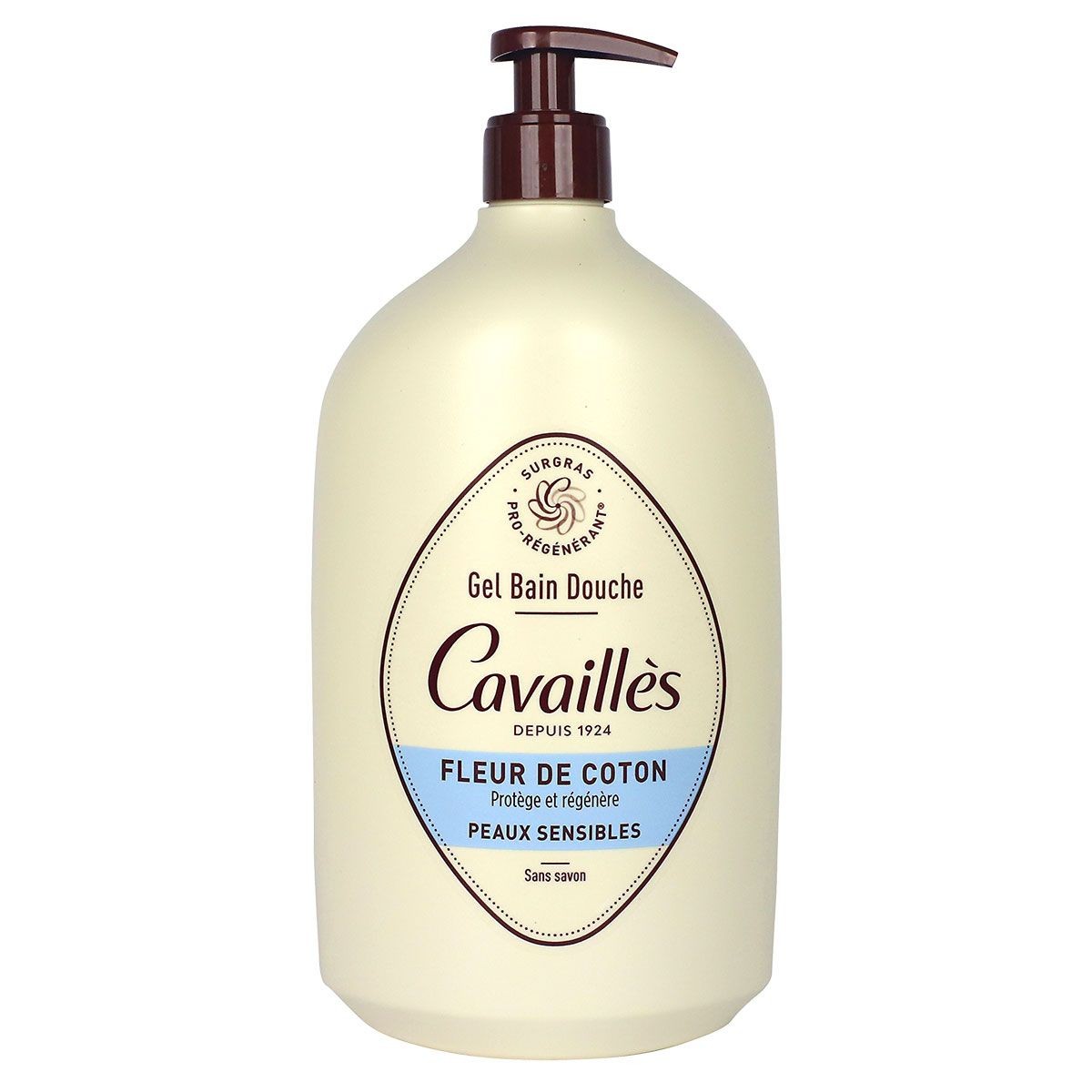 Rogé Cavaillès gel bain douche surgras fleur de coton 1L
