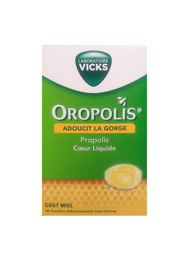 OROPOLIS PROPOLIS COEUR LIQUIDE MIEL 16 PASTILLES