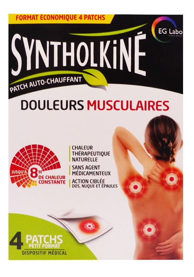 SYNTHOLKINE PATCHS CHAUFFANT PETIT FORMAT X4